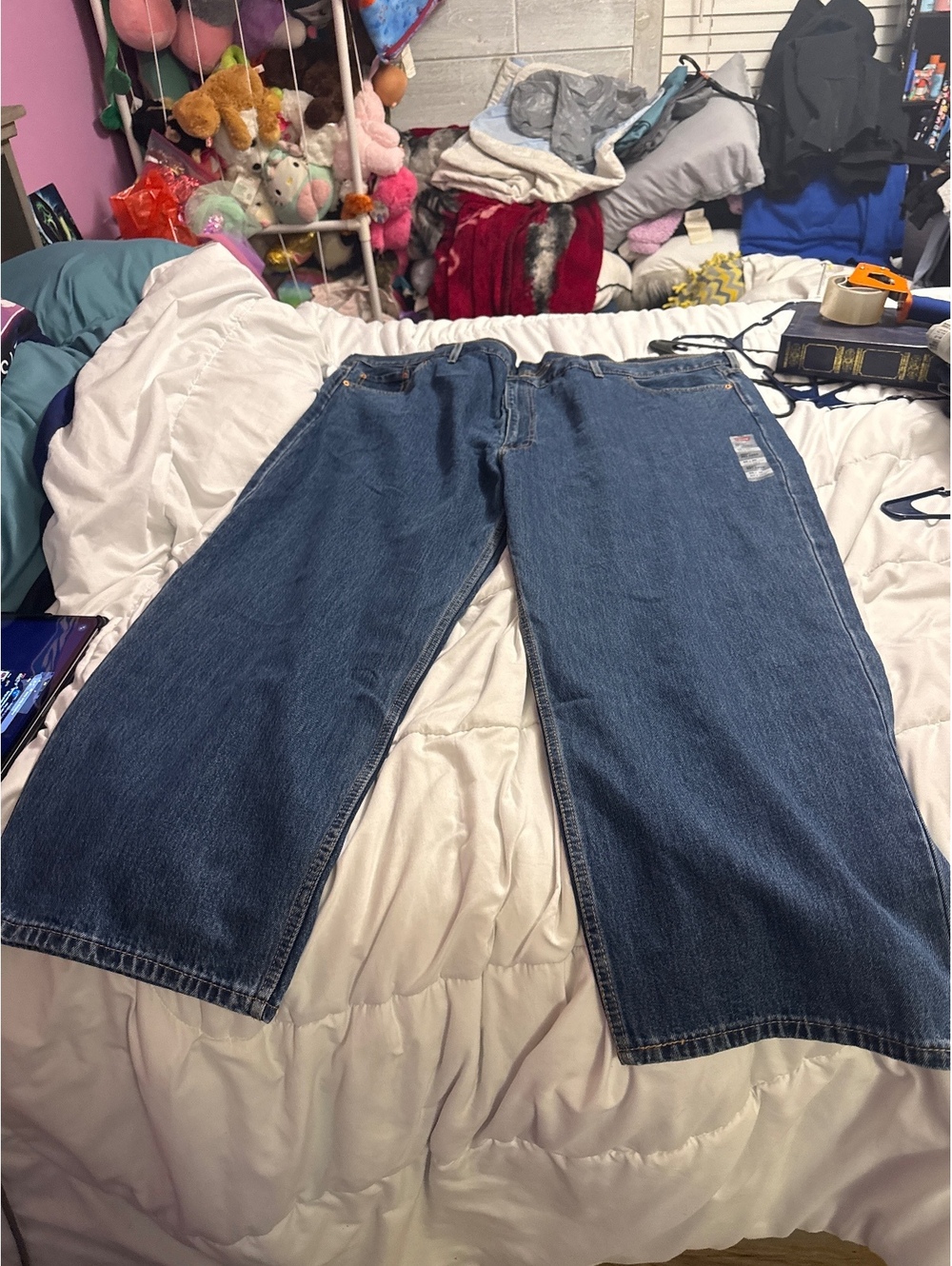 Levi's 550 Relaxed Fit Jeans Big & Tall 58x30 Tapered Leg Denim Pants